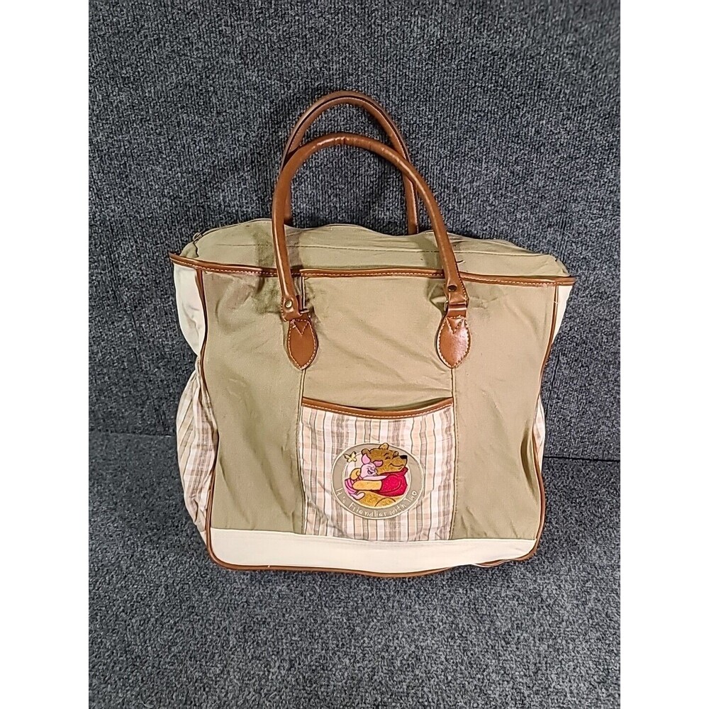 Rare Disney Winnie The Pooh "It's Friendlier with Two" Duffle Bag Carry on